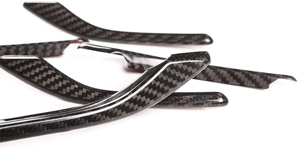 New Carbon Fiber Fender Scoop Covers Compatible with Maserati Ghibli 2013-2021 (Black)