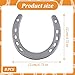 HOFURME 8 Pcs Cast Iron Horseshoe, Cast Iron Horseshoe Wall Decor for Good Lucky