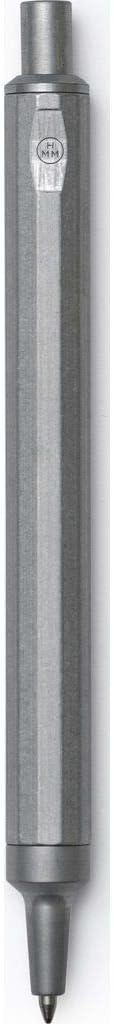 HMM Ballpoint Pen - Sleek Retractable Aluminum Pen for Writing, Note Taking & Journaling - Stylish Metal Design, Smooth Writing, Refillable - Raw