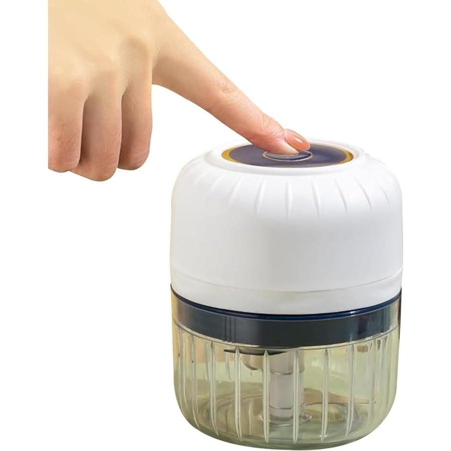 2 roles in 1 unit: You can chop meat and vegetables in the cup, safer and more hygienic. The mini chopper is useful for small and quick work, such as chopping garlic, ginger, hot peppers, carrots, vegetables, onions, nuts, etc.