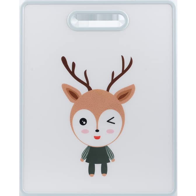 Plastic Cutting Board 15x12 in, Chopping Board for Kitchen with Easy Grip Handle for Kitchen, Meat, Vegetables