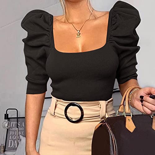 Blusa feminina de manga curta com gola canoa e gola redonda, túnica dupla de crochê lisa para menina