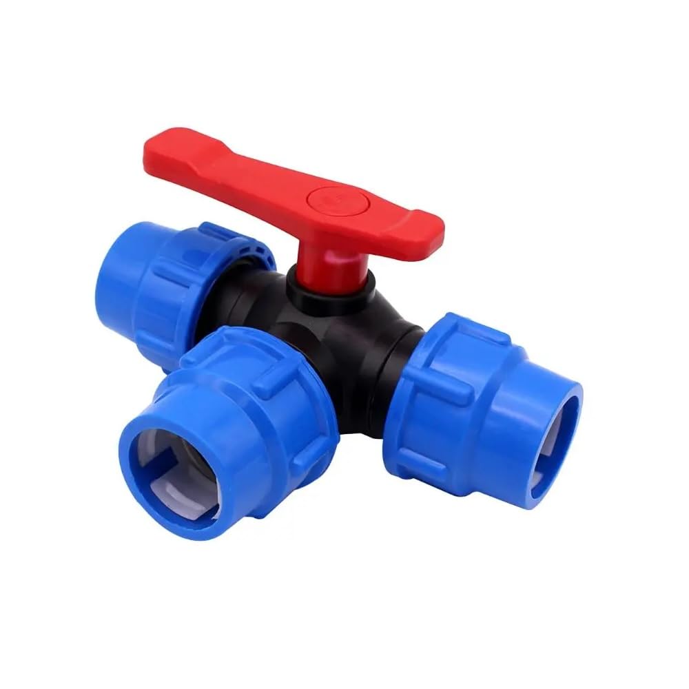 Válvula de bola de 3 vías de 32 mm para solucionar fugas y cortes de agua en el riego