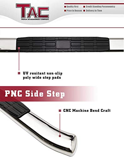 Tac 4.25" Side Steps Fit 2005-2023 Toyota Tacoma Access Cab Truck Pickup Oval Bend T304 Stainless Steel Pnc Side Steps Nerf Bars Step Rails Running Boards Rock Panel Off Road Exterior Accessories 2Pcs #TOP3