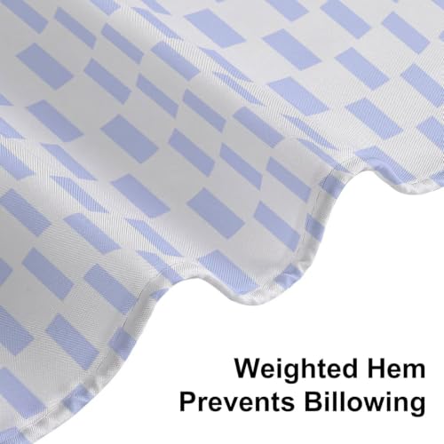 Rideau de douche en tissu polyester lavable avec ourlet lesté et anneaux - 7