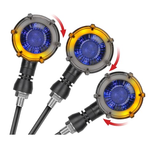 Clignotant LED pour moto rétro haut de gamme bicolore 12V - 4