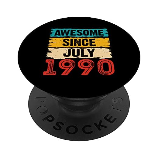 Regalos de cumpleaños 33 años impresionantes desde julio de 1990 PopSockets PopGrip Intercambiable