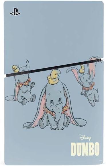 Skinit Decal Gaming Skin Compatible with PS5 Slim Digital Edition Bundle - Officially Licensed Disney Dumbo Variant Poses Design