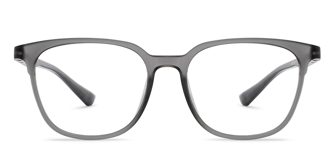 LENSKART BLU | Bluecut Computer Eyeglasses | Grey Full Rim Square | For Men & Women | Large | LB E13740 (B0D5BLKB1B) Amazon Price History, Amazon Price Tracker