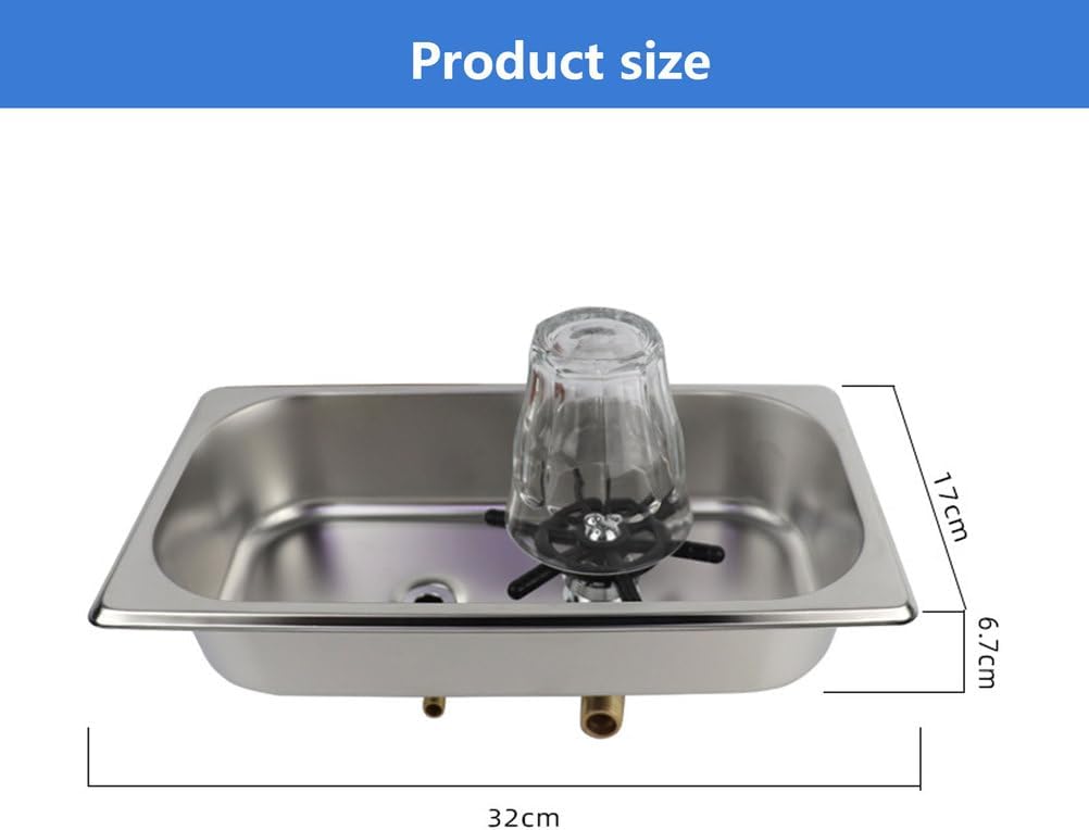 AIZYR Pitcher Rinser, Cup Washer Cleaner Kitchen Sink Accessories Glass Rinser for Bar Restaurant Coffee Tea Shop