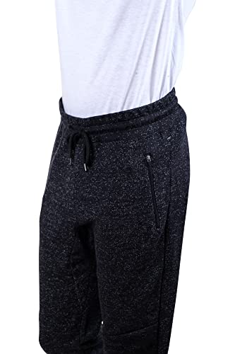 Men's Fleece Jogger Pants Active Zipper Pocket Sweatpants3