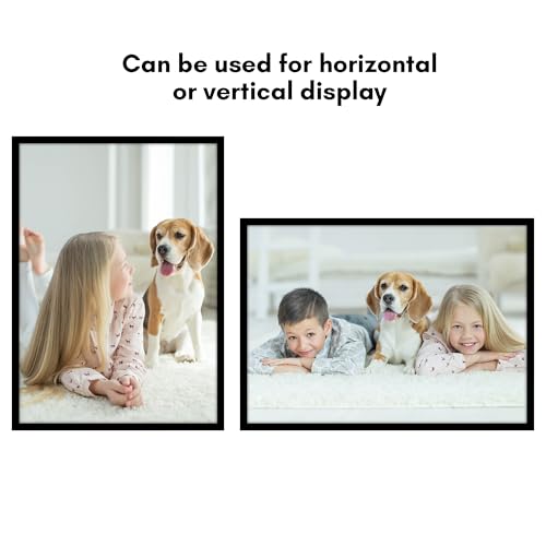 Americanflat 17x24 Picture Frame with Polished Plexiglass - Streamline Collection - Thin Border Picture Frame for Wall Display - Hanging Hardware Included - Black