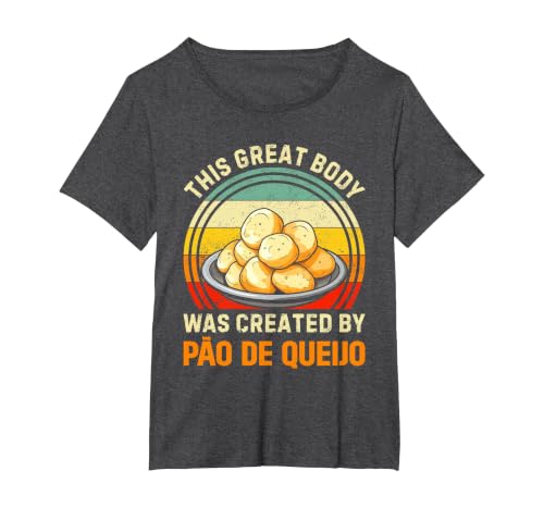 Pao De Queijo Making Brazilian Food Frozen Pao De Queijo T-Shirt, Women's Plus, Dark Heather Grey, 4X