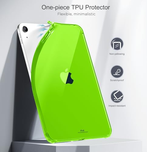 Image of MoKo Clear Case for iPad (A16) 11th Generation 2025 11-inch /10th Generation 2022 10.9 inch, Lightweight Soft TPU, Anti-Scratch Ultra Slim Protective Tablet Cover, Impact Resistant, Mint Green