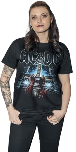 Ac/Dc High Voltage Guitar Unisex T-Shirt Nero S 100% Cotone Regular - 6