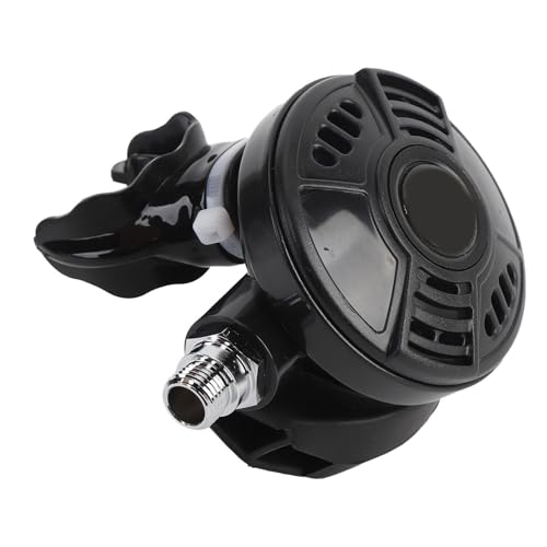 Cocoarm Regulador de Buceo con Boquilla de Silicona de Grado Alimenticio Regulador de Buceo de Etapa Secundaria Diseño de Escape Lateral de Aleación de Aluminio ABS para Entrenamiento de Snorkel y