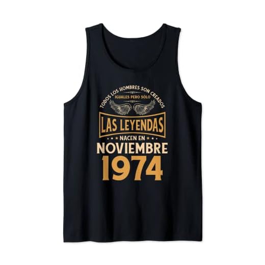 Cumpleaños Hombre Regalos Las Leyendas Noviembre 1974 Camiseta sin Mangas