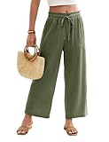 Pantacourt Femme Été: Ce décontracté droit pantalon pour femmes présente plusieurs détails raffinés, une silhouette taille haute avec une ceinture plissée élégante et un bord ondulé, ainsi qu'un cordon de serrage intérieur réglable pour un ajustement personnalisé. Des poches latérales pratiques associées à des jambes amples créent une silhouette décontractée mais flatteuse.
