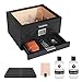 CASE ELEGANCE Klaro Glass Top Humidor Matt, digital Hygrometer, Spanish Cedar, humidor Solution (Mill)