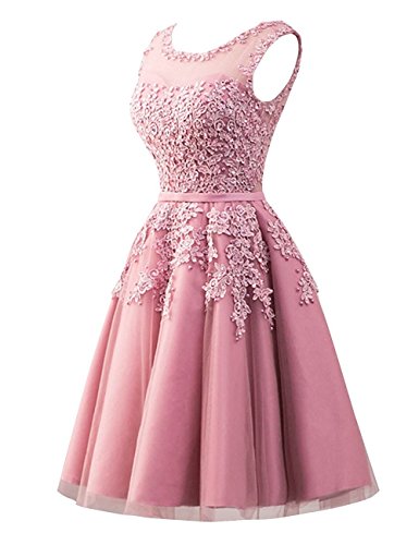 Robe de soirée courte taille 34 avec de délicates applications - 2