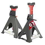 CDZHLTG Chandelles à crémaillère, Chandelles Voiture, Capacité 6 tonnes, Hauteur Réglable 390-585mm, Chandelles en Acier pour Soulever des Véhicules Auto SUV Atelier Dépannage