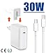 Produktbild 30W USB-C Ladegerät,Type-C Netzteil Adapter für 12'' MacBook,MacBook Air 13'',iPad Pro 11''/12.9'',Huawei/XIAOMI,ASUS,Andere USB C-Geräte,Mit 2M Kabel,A1882