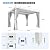 MELLCOM Louvered Pergola 10x12, Outdoor Rustproof Shelter with Adjustable Roof, Aluminum Gazebo with Waterproof Curtains and Netting for Patio Deck, White