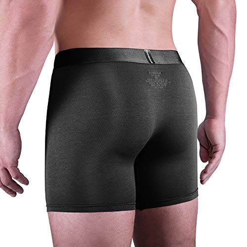 Men's Underwear 3 Pack Micro Modal Boxer Briefs Open Fly4
