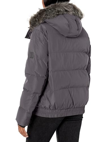 Image of Andrew Marc Men's Short Quilted Inner Bib Attached Umbra Down Bomber With Hybrid Down Fill