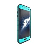 Galaxy S7 Edge Waterproof Case, Caka Full-Body Underwater Waterproof Snowproof Shockproof Dirtproof Durable Full Sealed Protection Case Cover for Samsung Galaxy S7 Edge - (Teal)