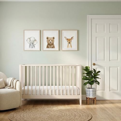 dadada Baby LaLa 3-in-1 Convertible Crib - Wood Crib Converts into Toddler Bed & Daybed - Greenguard Gold Certified, Made in Italy - 3 Adjustable Mattress Heights - Solid Beechwood Almond Milk