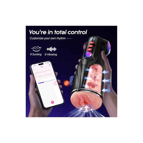 Image of Uoffile Male Masturbator Sex Toys for Men - AI Sync 3 Sleeves Mens Sex Toy Adult Toys with 9 Sucking & 9 Vibrating, Pocket Pussy Penis Pump Colorful Lighting Male Stroker Blowjob Erotic Massage Kits