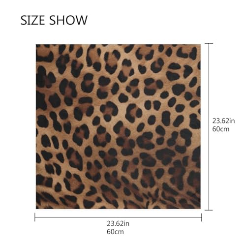 Leopard Print Silk Head Scarf 24" Square Soft Feeling Satin Hair Scarf Silk Bandana Neck Scarf for Women Girls2
