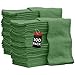 Nabob Wipers Auto-Mechanic Shop Towels, Rags 100% Cotton Commercial Grade Perfect for Your Home,Garage & Auto (14x14 inches, 25 Pack (Green)