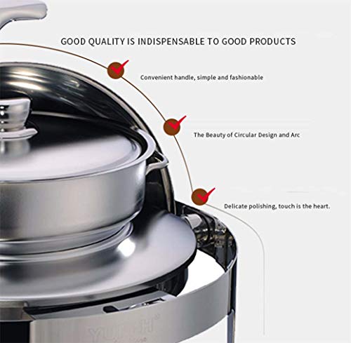 HSBAIS Speisenwärmer Buffetwärmer, Edelstahl Chafing Dish Roll-Laden Warmhaltebehälter Warmhaltebehälter für Catering… – Bild 3