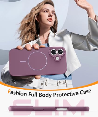 Image of FNTCASE for iPhone 17 Case: [Compatible with Magsafe] Integrated Silicone Phone Cases with [Full Camera Protection] [Screen Protector] Military Grade Shockproof Protective Cover