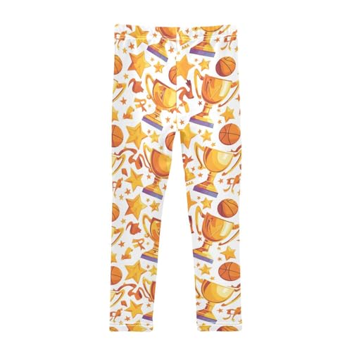 Wusikd Basketball Girls' Leggings Toddler Doodles Kids Yoga Pants Dance Active Tights 4T2