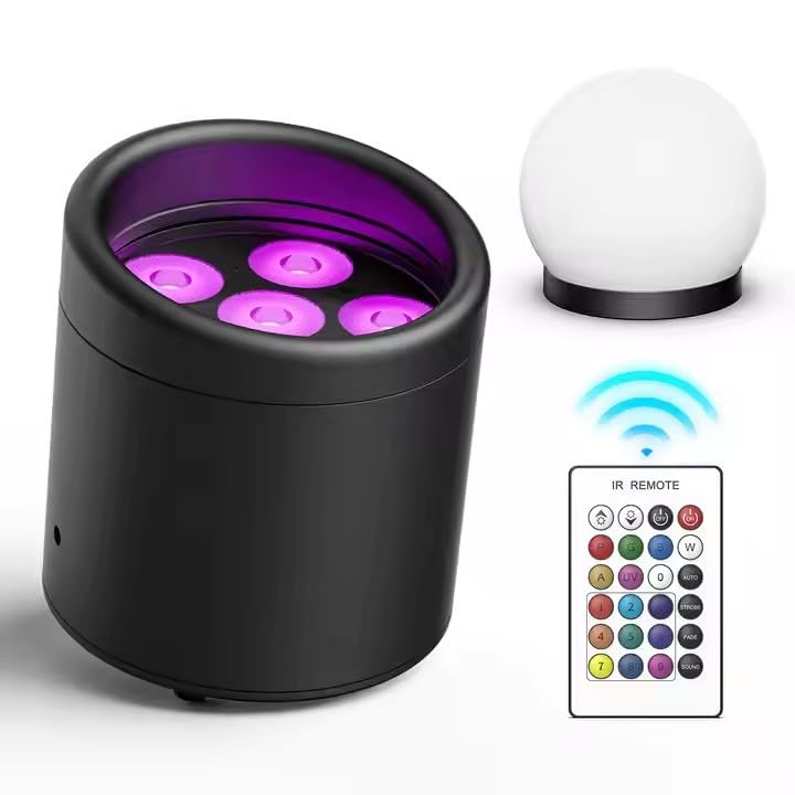 Projecteur LED autonome DMX et lumière noire pour scène et fête