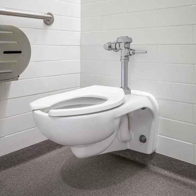 Sloan Regal 186 Exposed Manual Urinal Flushometer installed in a commercial restroom setting