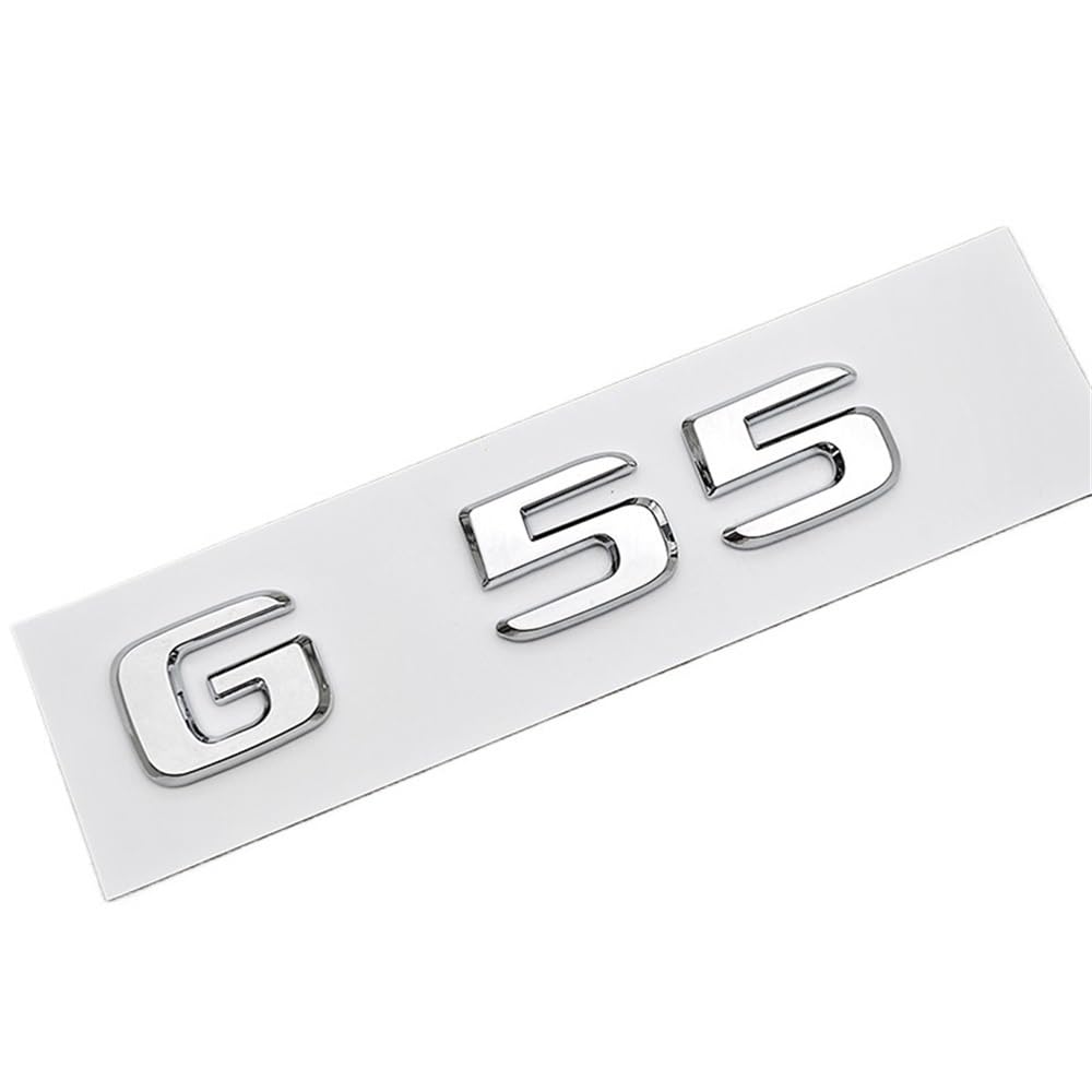 YTQMoreBNZ YYDStes ABS Car Letters Logo G55 G63 G65 Sticker Rear Trunk Badge Emblem Decals Compatible With Mencedes Menz AMG G55 G63 W463