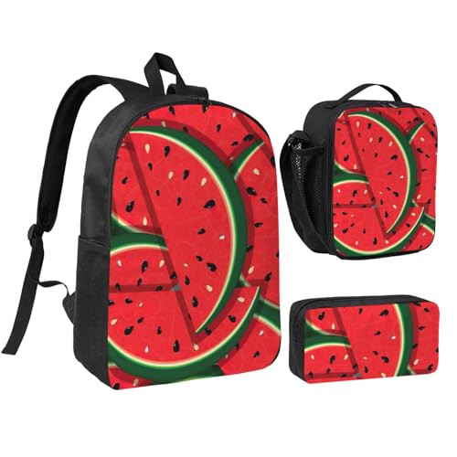 Sac à dos d'école pastèque EdWal avec boîte à déjeuner et trousse