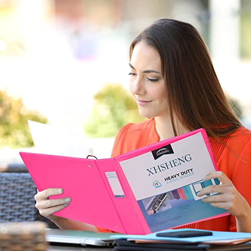 1.5 Inch 3 Ring Binder,Heavy Duty One Slant D Ring,Colorful Binder 4 Pack #TOP3