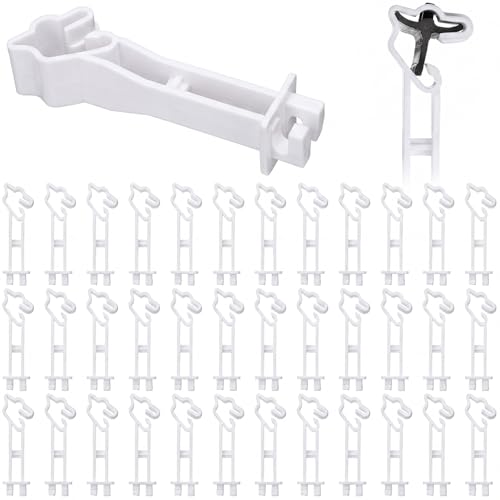 Image of Outus 50 Pcs Reversed Extender Electric Fence T Post Insulators Snap Fit T Post Insulators for Electric Fence Wire Yard Agricultural Ranchers Farm (White)