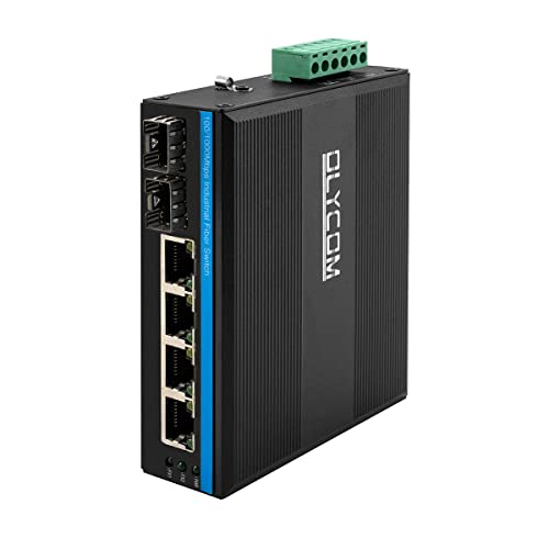 Image of Gigabit Switch 4 Ports Industrial Ethernet Converter DIN-Rail IP40 Rated Network Switch with Mini Size for Security Camera