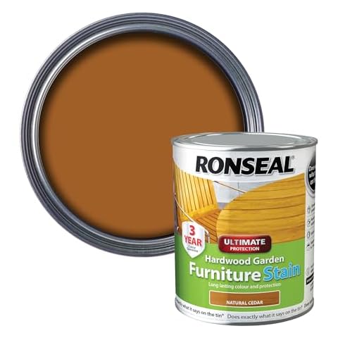 Ronseal HWFSNC750 Hardwood FurnIture Stain Natural Cedar 750ml Cover