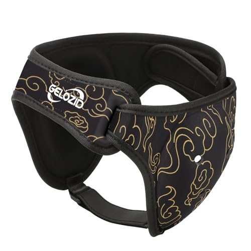 Gelozid Adjustable Wrestling Headgear for BJJ, MMA Grappling and Training, Ear Guard and Cauliflower Protection Helmet (Large, 20.7-24.6in, Black and Yellow)