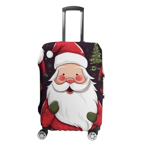 Christmas Santa Claus Luggage Cover Elastic Suitcase Protector Case Anti-Scratch Washable Baggage Covers Protector For Traveling, Aircraft Consignment M