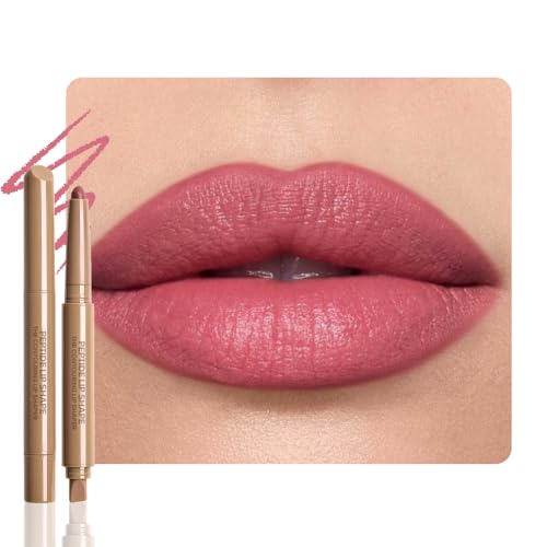 Image of SUAKE Plump Matt Lipstick Lipliner Pencil Pack,Waterproof Crayon with Silicone Smudger for Define Contours & Sculpting Lip, Longwear Moisture Smooth Creamy Formula for Lip Makeup-02 Wine