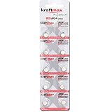 kraftmax 10er Pack Knopfzelle Typ 377 (AG4 / LR626 / LR66) Hochleistungs- Batterie / 1,5V Uhrenbatterie für professionelle Anwendungen - Neuste Generation