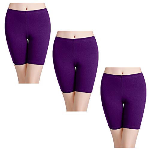 Image of wirarpa Women's Cotton Boy Shorts Underwear Anti Chafing Soft Biker Short Plus Boy Shorts Panties 4 Pack, Multicolor05-4 Pack